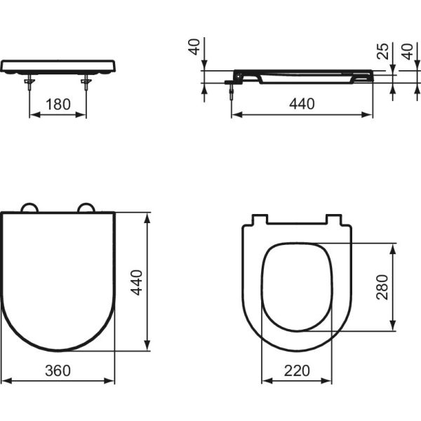LA DOLCE VITA  WC sedadlo Slow-closing, E330401