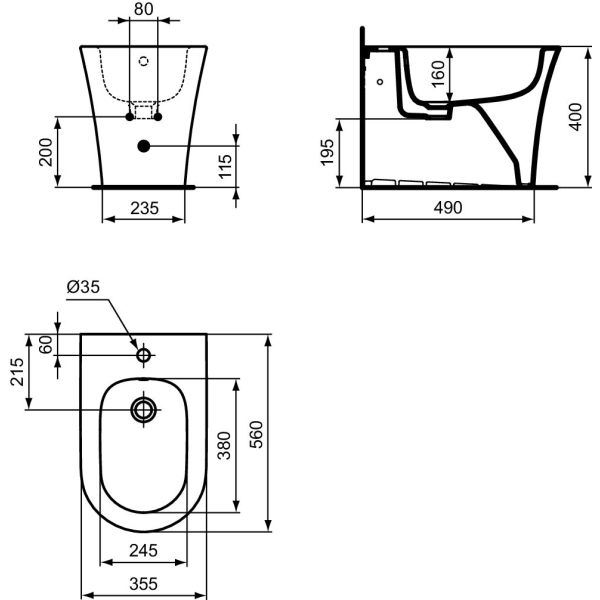 LA DOLCE VITA  Bidet stacionárny kapotovaný, E263901