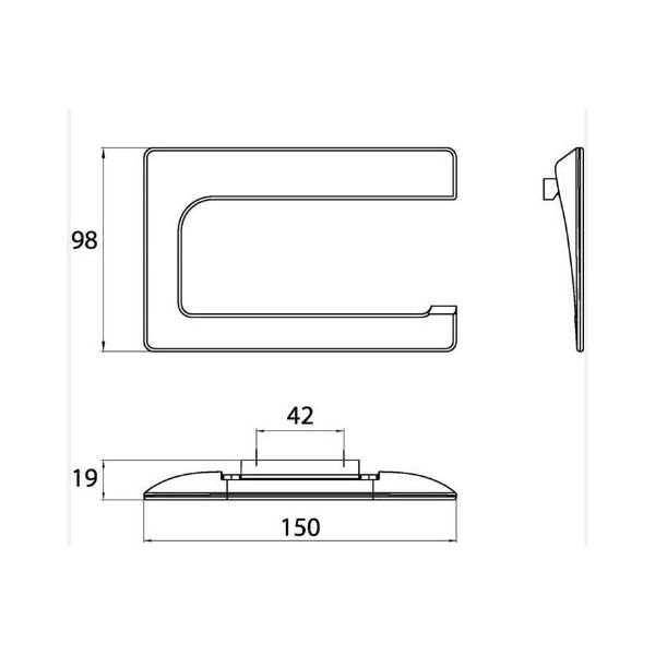 EMCO Art držiak  na wc papier, prevedenie chróm, 160000101
