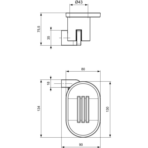 JADO GLANCE Miska na mydlo, H3176AA