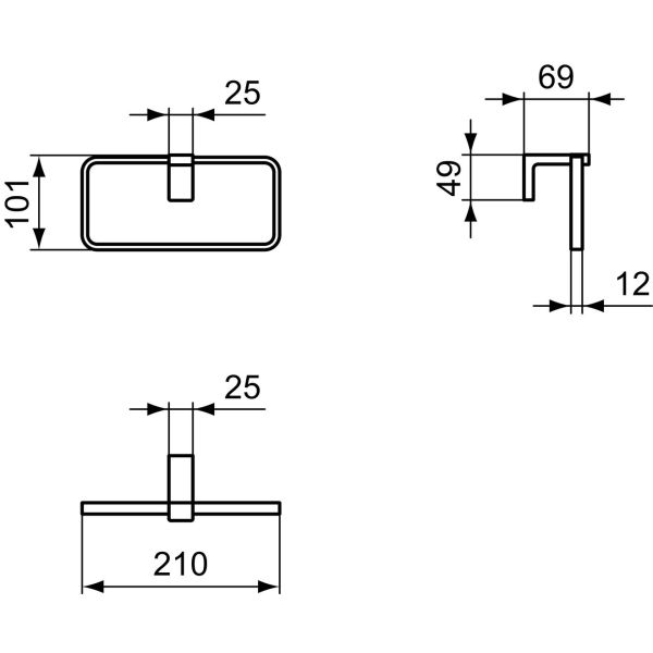 CONCA Držiak  na ručník, T4502GN