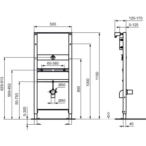 PROSYS Podomietkový  modul pre urinál, R010367