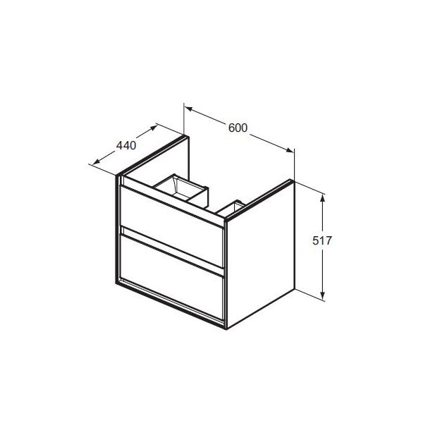 Connect Air skrinka pod umývadlo 60 cm, R0473NE