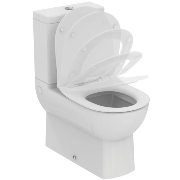 EUROVIT WC kombi kompletný, misa, nádrž, sedadlo Soft Close, rovný odpad,  T443601