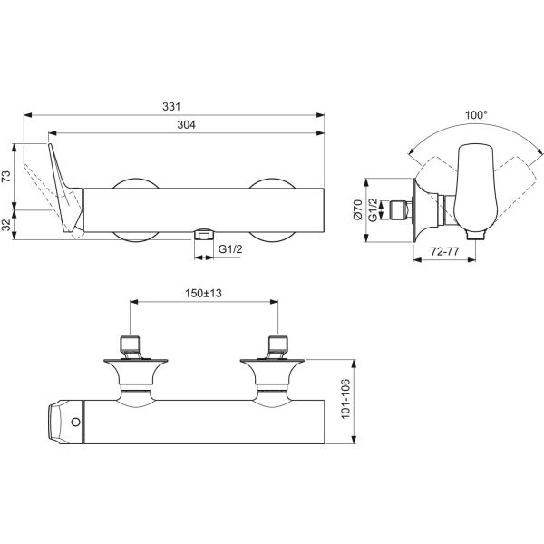 LA DOLCE VITA Sprchová batéria nástenná, BD665A2