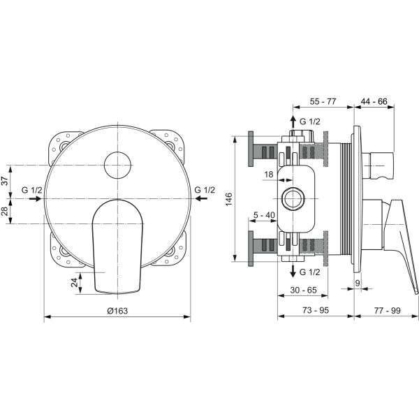 LA DOCE VITA  Vaňová podomietková batéria, A7637A2