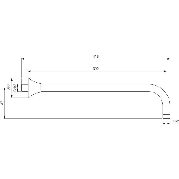 LA DOLCE VITA Pripevnenie zo steny 40 cm, BD679A5
