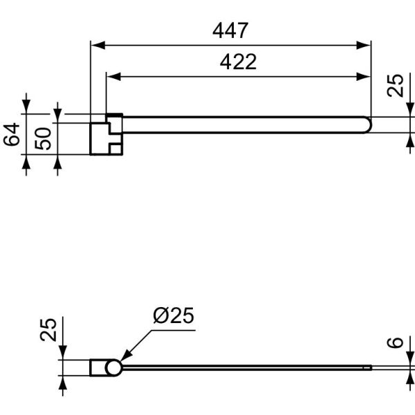 CONCA Madlo  na ručník jednoduchý okrúhly 45 cm, T5394A5