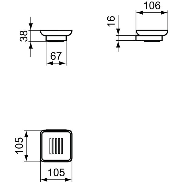 CONCA Miska na tuhé mydlo závesná, T4508AA