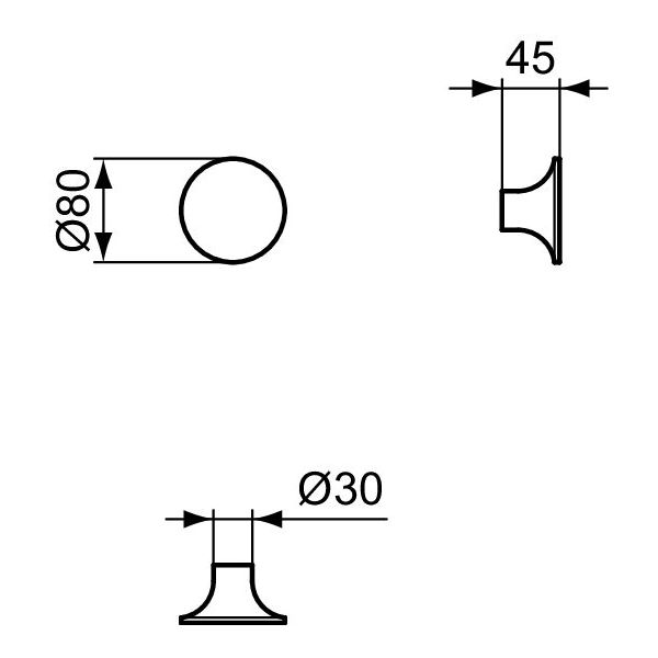 LA DOLCE VITA Háčik na župan Ø 80mm, T5503A5