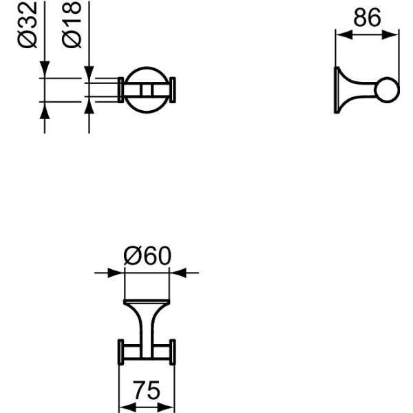 LA DOLCE VITA Háčik na župan dvojitý, T5504A5