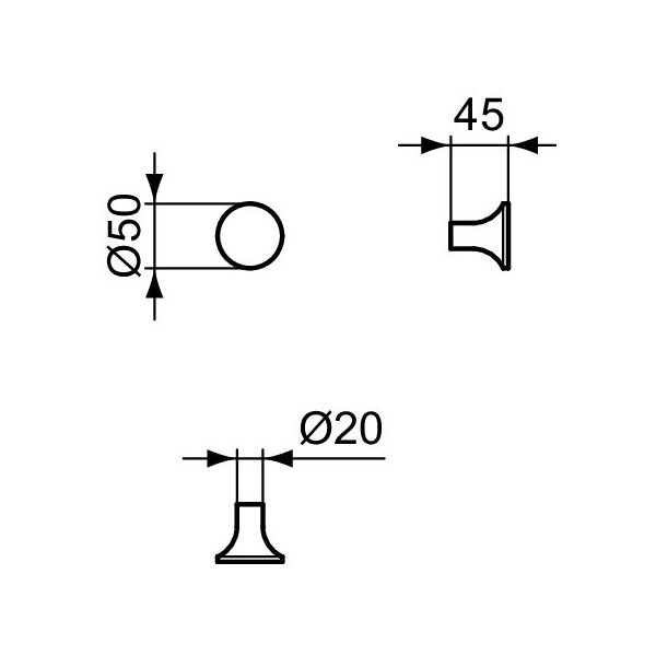 LA DOLCE VITA Háčik na župan Ø 50mm, T5511A2