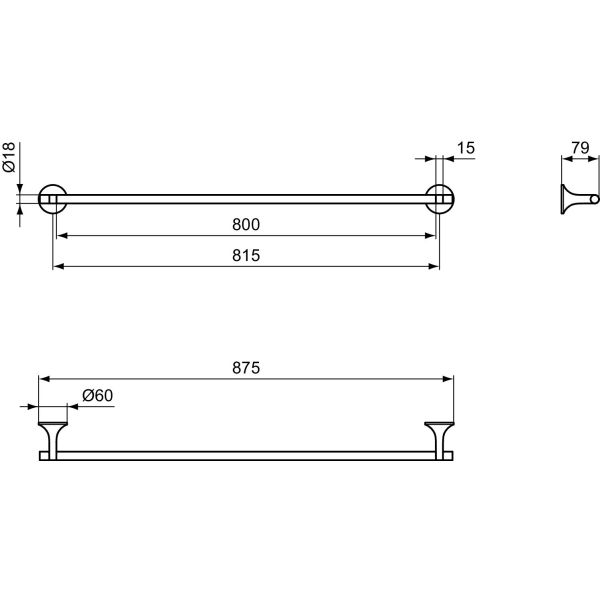 LA DOLCE VITA Madlo  na ručník 80 cm, T5499A5
