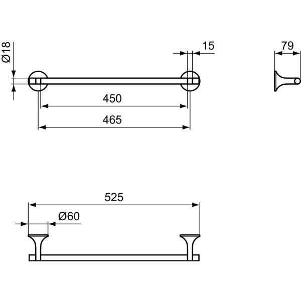 LA DOLCE VITA Madlo  na ručník 45 cm, T5497A5