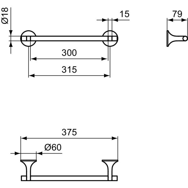 LA DOLCE VITA Madlo  na ručník 30 cm, T5512GN