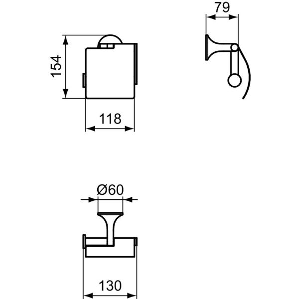 LA DOLCE VITA Držiak WC papiera s krytom, T5509A5
