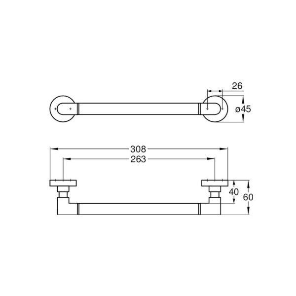 EMCO EPOSA držiak  na uterák 25 cm, 087000125