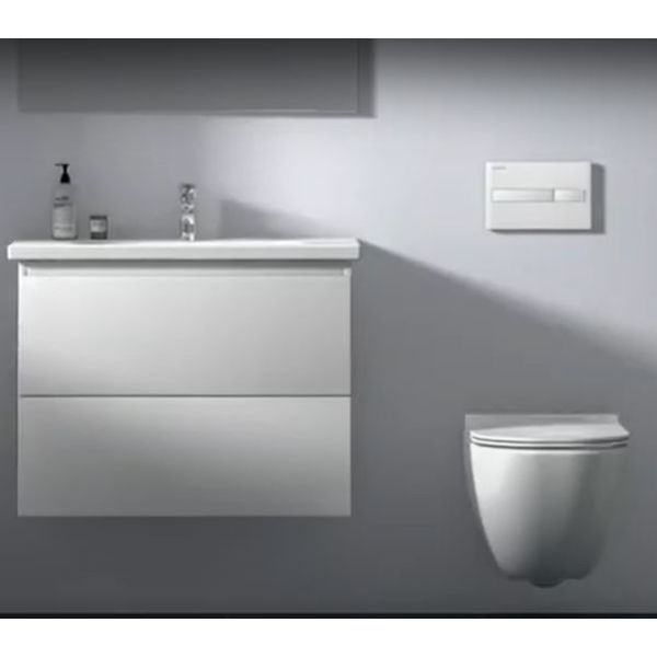 LAUFEN BASAL Umývadlo s jedným otvorom pre batériu uprostred s prepadom, 600x450 mm, farba Biela, H8127130001311