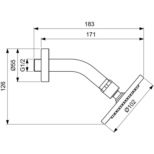 IdealRain hlavová sprcha Ø 20 cm, B9436AA