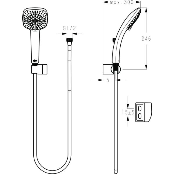 IDEALRAIN sprchová sada S3, B0020AA