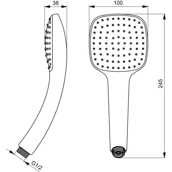 IDEALRAIN 1-funkčná ručná sprcha S1, B0002AA