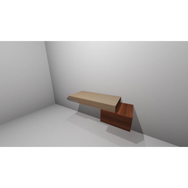 ADAPTO Nábytková polica 105 cm U8408FF, skrinka 50cm s vrchnou doskou U8421FW U8412FW, držiak ručníka U8426AA, upevňovacie konzoly U842867