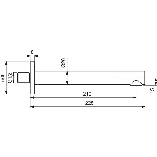 CERALIFE C  Vaňový výtok nástenný, BE068XG