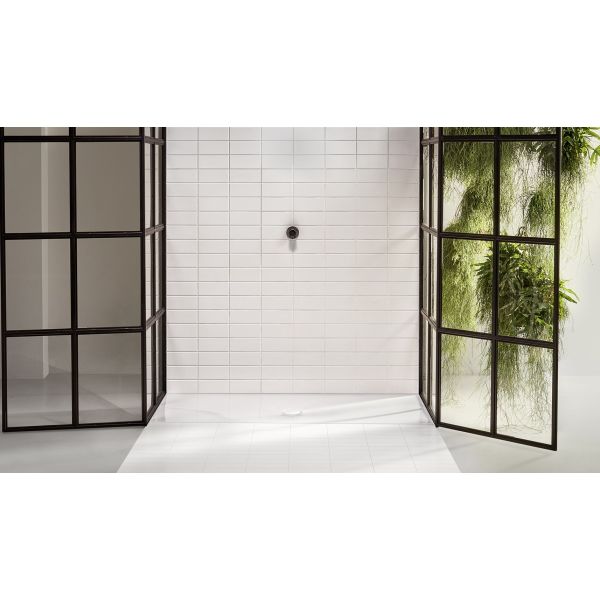 BetteFloor Side sprchová vanička z glazovanej titánovej ocele 1200x900x30 mm, Biela, 3380-000T1