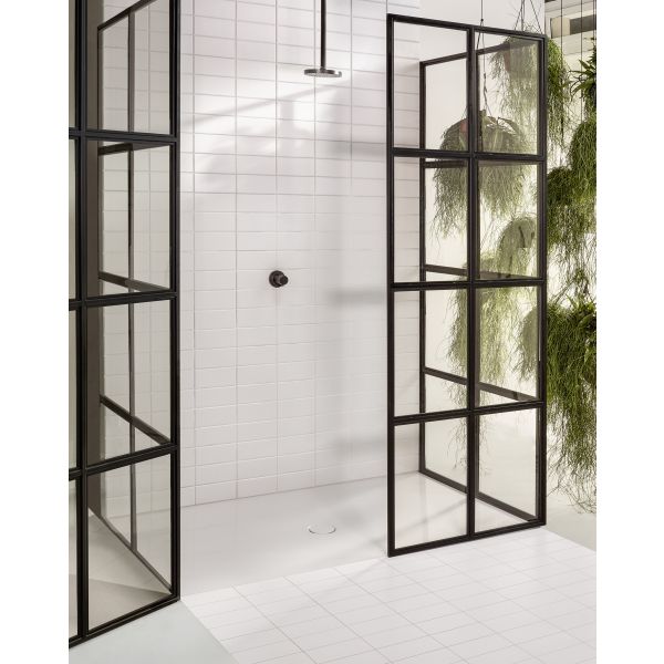 BetteFloor Side sprchová vanička z glazovanej titánovej ocele 1200x900x30 mm, Biela, 3380-000T1