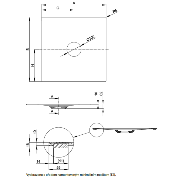 BetteAir sprchová vanička z glazovanej titánovej ocele 900x900x10 mm, Biela, 7350-000T2
