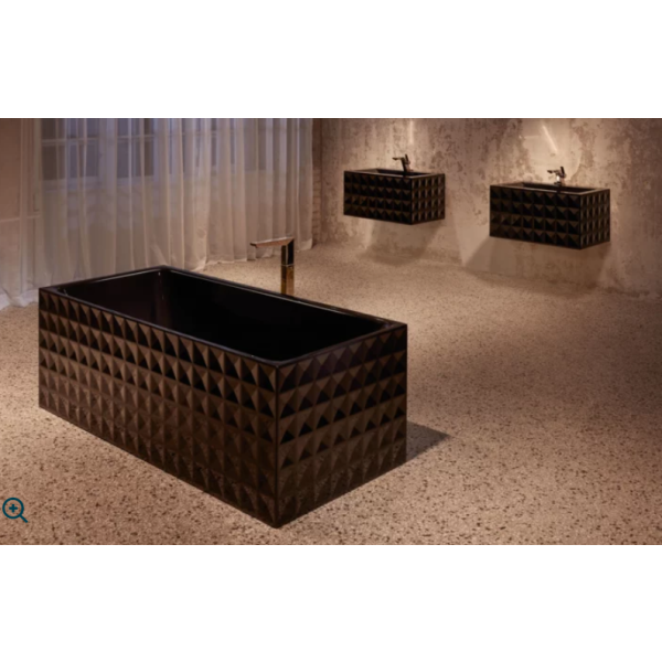 BetteLoft Ornament voľne stojaca vaňa z glazovanej titánovej ocele 1810x810x620 mm, Biela, 3172-000CFXX6A