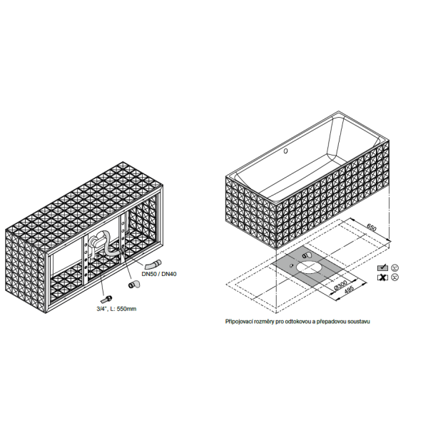 BetteLoft Ornament voľne stojaca vaňa z glazovanej titánovej ocele s povrchovou úpravou GlazePlus 1810x810x620 mm, Biela, 3172-000CFXX6A,PLUS