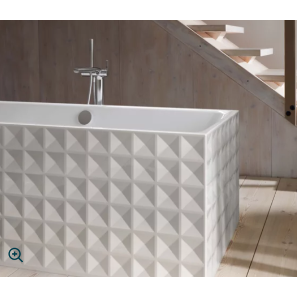 BetteLoft Ornament voľne stojaca vaňa z glazovanej titánovej ocele s povrchovou úpravou GlazePlus 1810x810x620 mm, Biela, 3172-000CFXX6A,PLUS