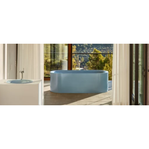 BetteLux Oval Silhouette voľne stojaca vaňa z glazovanej titánovej ocele s povrchovou úpravou GlazePlus 1800x800x575 mm, Biela, 3466-000CFXXS,PLUS