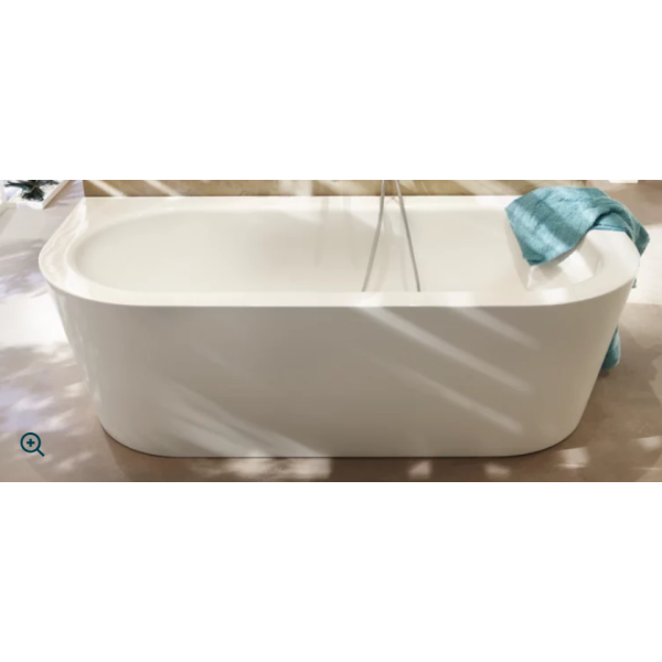 BetteStarlet I Silhouette voľne stojaca vaňa k stene z glazovanej titánovej ocele s povrchovou úpravou GlazePlus 1850x850x575 mm, Biela, 8320-000CWVVKPLUS