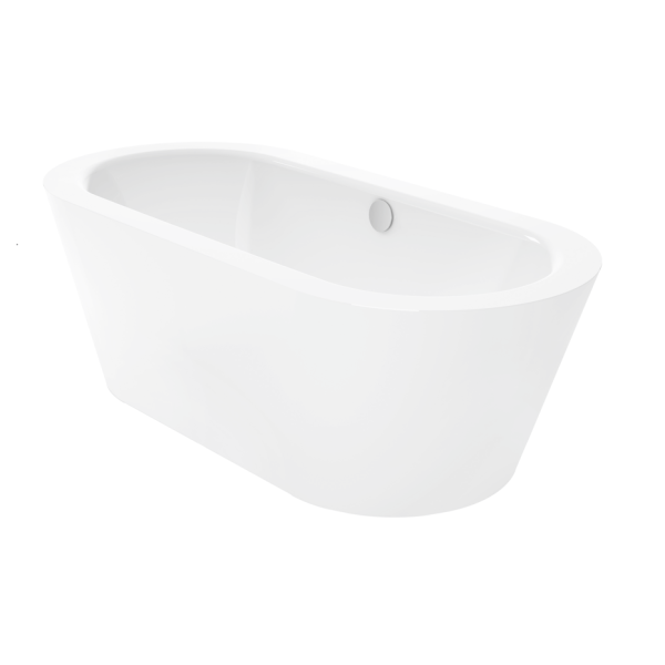 BetteStarlet Oval Silhouette voľne stojaca vaňa z glazovanej titánovej ocele 1850x850x575 mm, Biela, 2740-000CFXXK