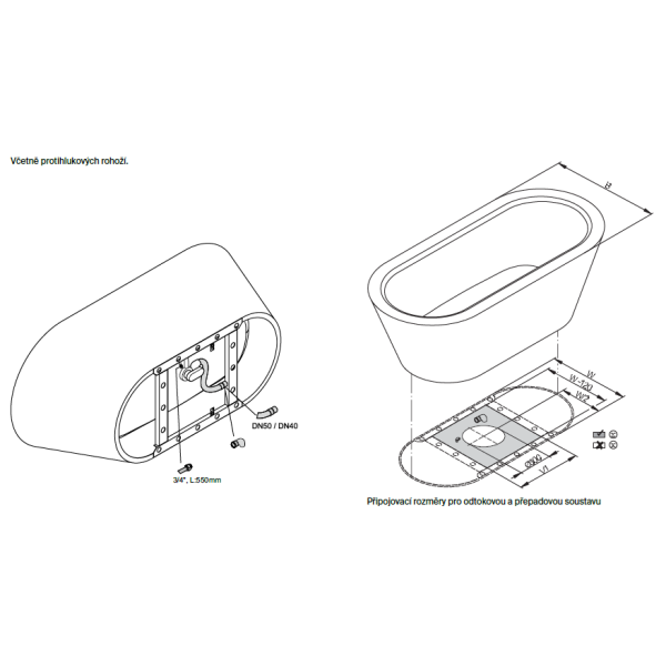 BetteStarlet Oval Silhouette voľne stojaca vaňa z glazovanej titánovej ocele s povrchovou úpravou GlazePlus 1850x850x575 mm, Biela, 2740-000CFXXK,PLUS