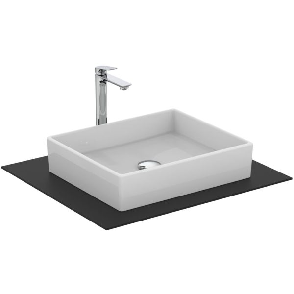 I.LIFE B Umývadlo na dosku 50x42 cm, bez otvoru pre batériu a bez prepadu, T573801