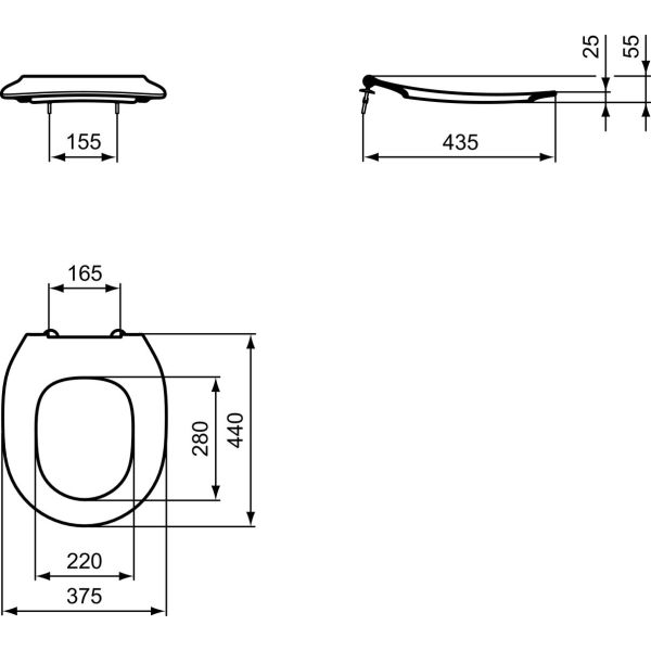 CONTOUR 21 WC sedadlo detské bez poklopu, pre WC 7-11 rokov, farba modrá, S454536