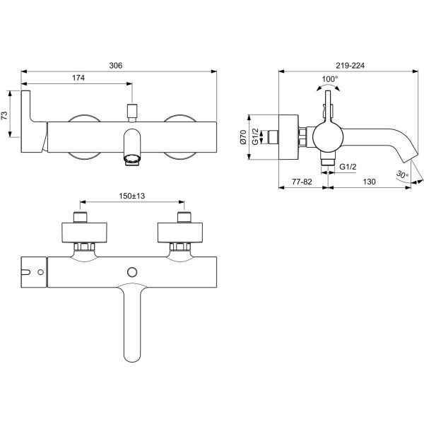 JOY Vaňová batéria nástenná, BC786GN