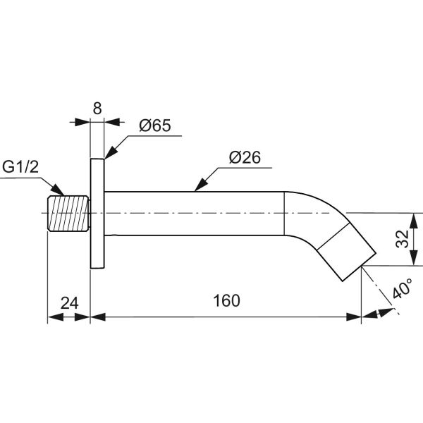 JOY Vaňový nástenný výtok, BC805AA