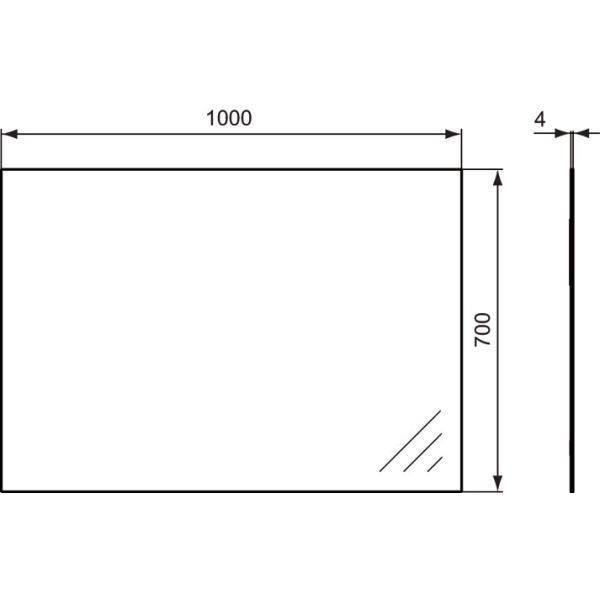 Connect zrkadlo 100x70 cm, E6535BH