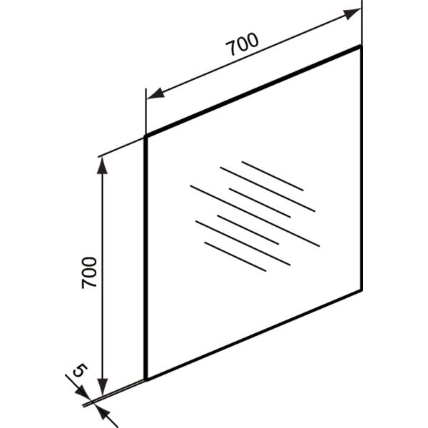 Connect zrkadlo 70x70 cm, E6542BH