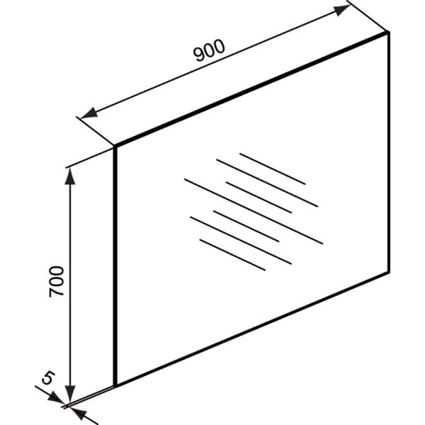 Connect zrkadlo 90x70 cm, E6544BH