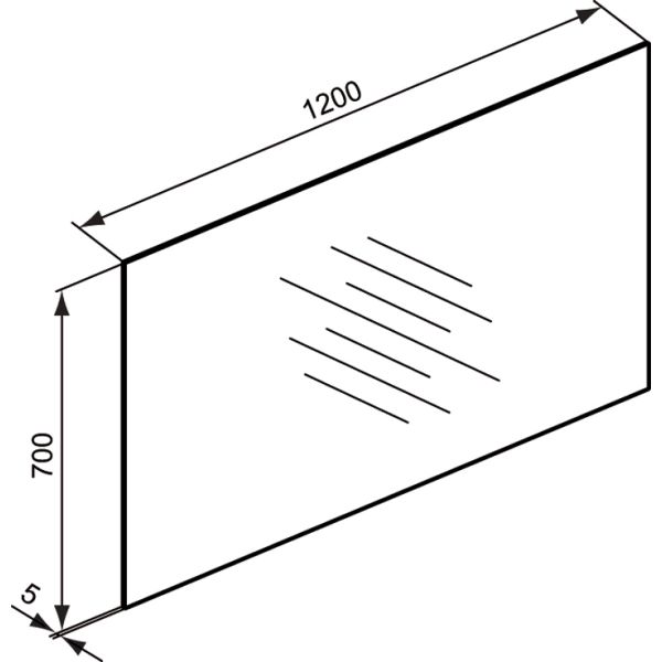 CONNECT Zrkadlo 120x70 cm, E6545BH