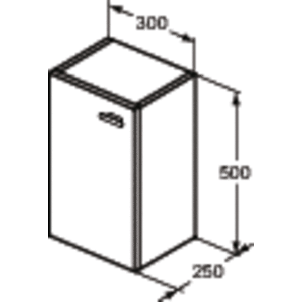 CONNECT SPACE Postranná skrinka 30x50 cm ku skrinke pod umývatko, E0373SO