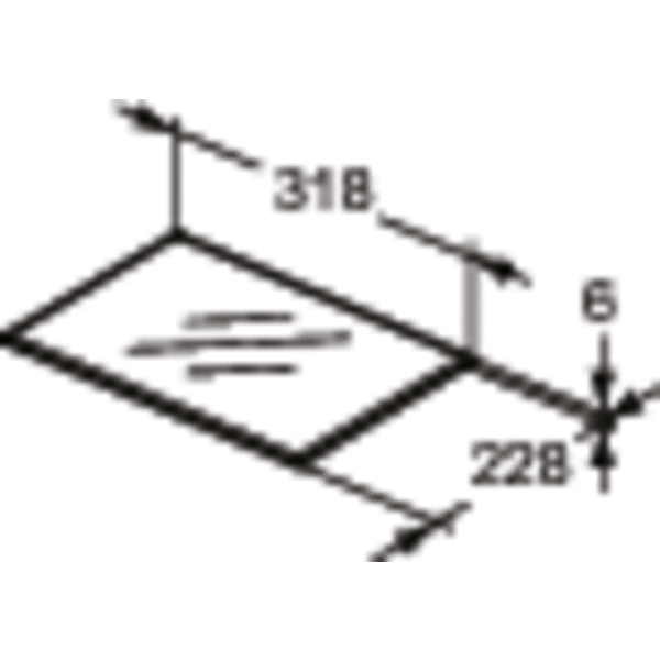 CONNECT Sklenená doska 30 cm, E0392RP