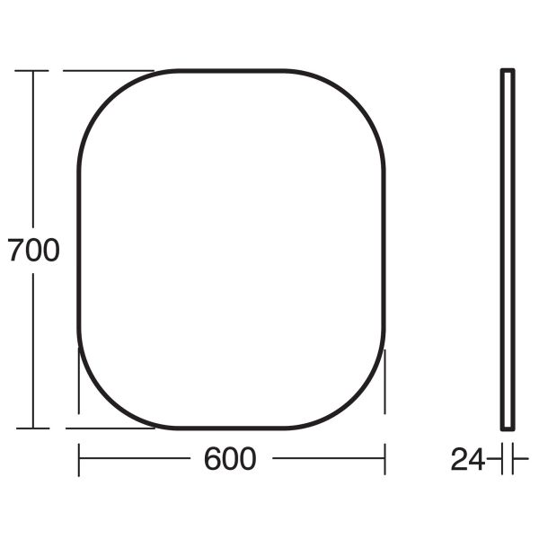 Softmood zrkadlo 60x70 cm, T7825BH