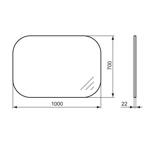 Softmood zrkadlo 100x70 cm, T7827BH