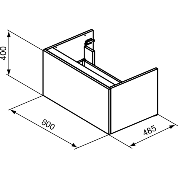 STEP Skrinka pod umývadlo 80 cm, T7268 + STEP Vrchná doska 80 cm, T7269 + STEP Madlo k nábytku, T7252